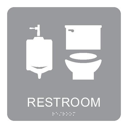 Nmc Restroom Braille Ada Sign, ADA25GR ADA25GR